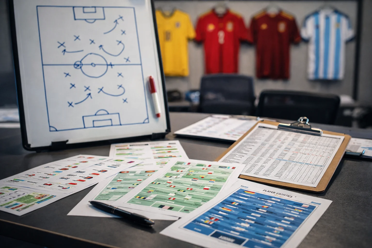 Side-by-side squad depth comparison for World Cup 2026 title contenders showing key players by position